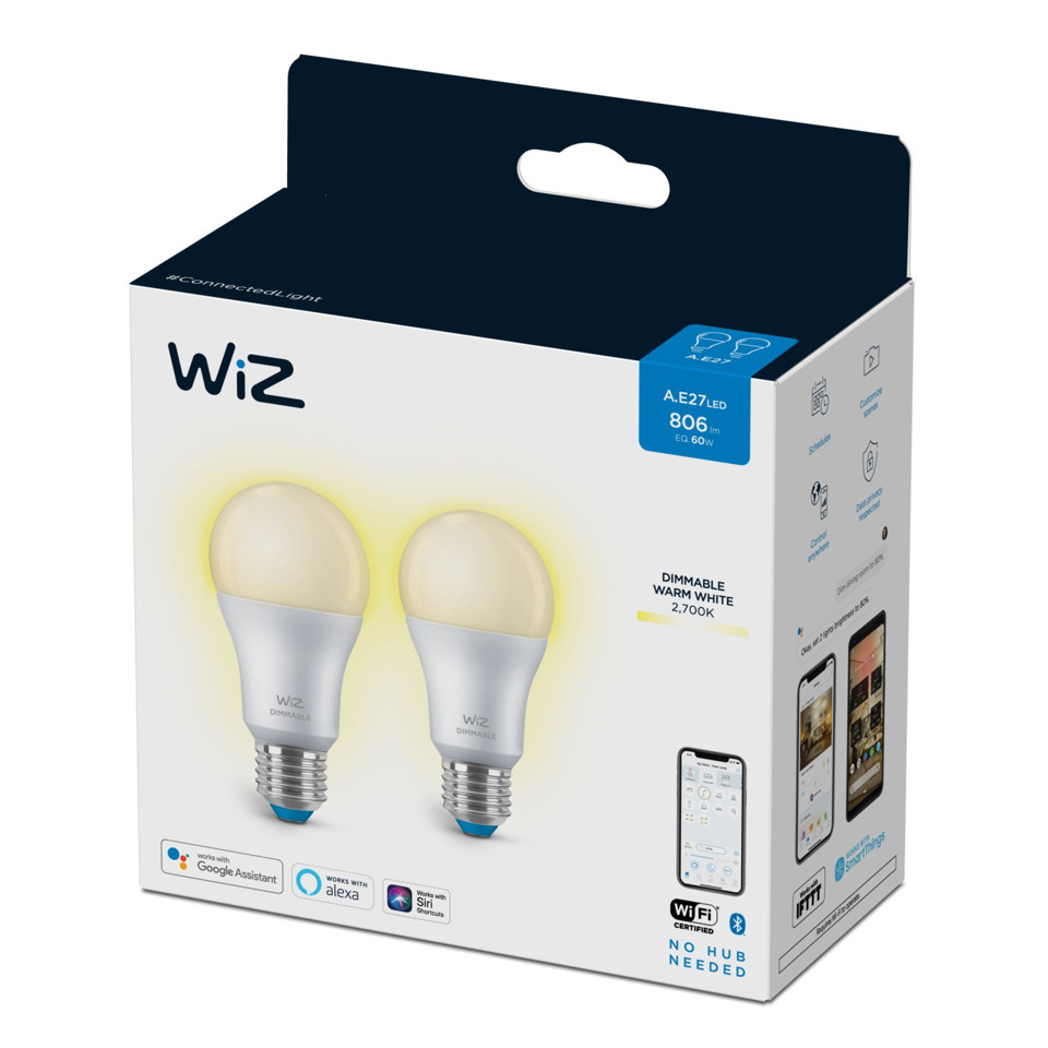 WiZ Lampadina A60 E27 x2