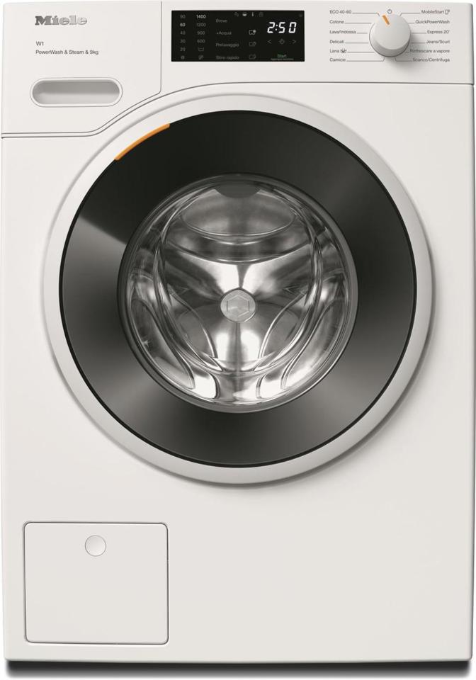WWD380 WCS PWash&Steam 9kg Lavatrice W1 a carica frontale: con Miele@home e 9 kg di carico per una resa intelligente.