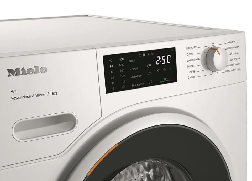 WWD380 WCS PWash&Steam 9kg Lavatrice W1 a carica frontale: con Miele@home e 9 kg di carico per una resa intelligente.