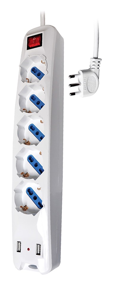 XD Enjoy Ciabatta Multipresa Bipasso/Schuko 7 In 1