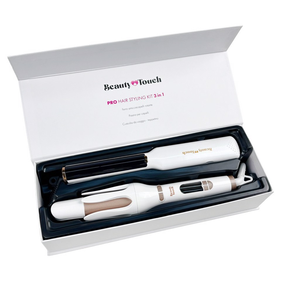 XD Enjoy Kit Piastra per Capelli e Ferro Arricciacapelli - Beauty Touch by XD