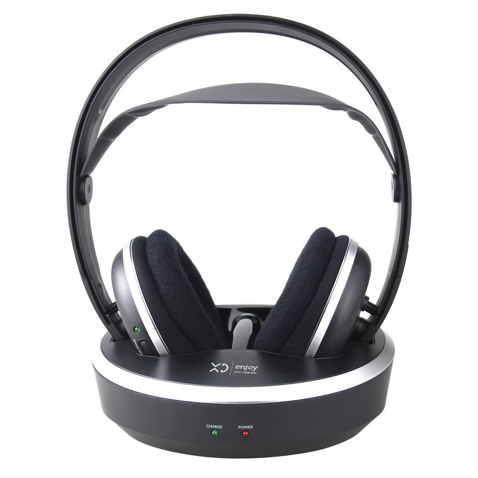 XD Enjoy XDART4780 Cuffie senza filo a Padiglione per TV con Base di ricarica Nero