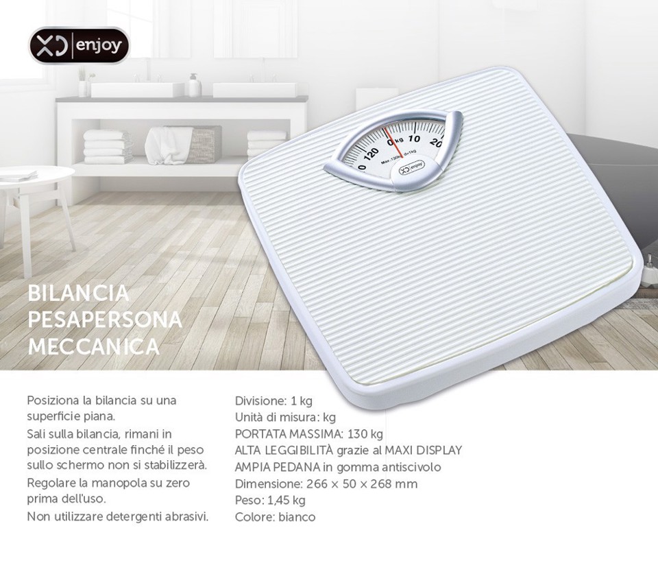 XD Enjoy XDCAM9200P bilance pesapersone Rettangolo Bianco Bilancia pesapersone meccanica