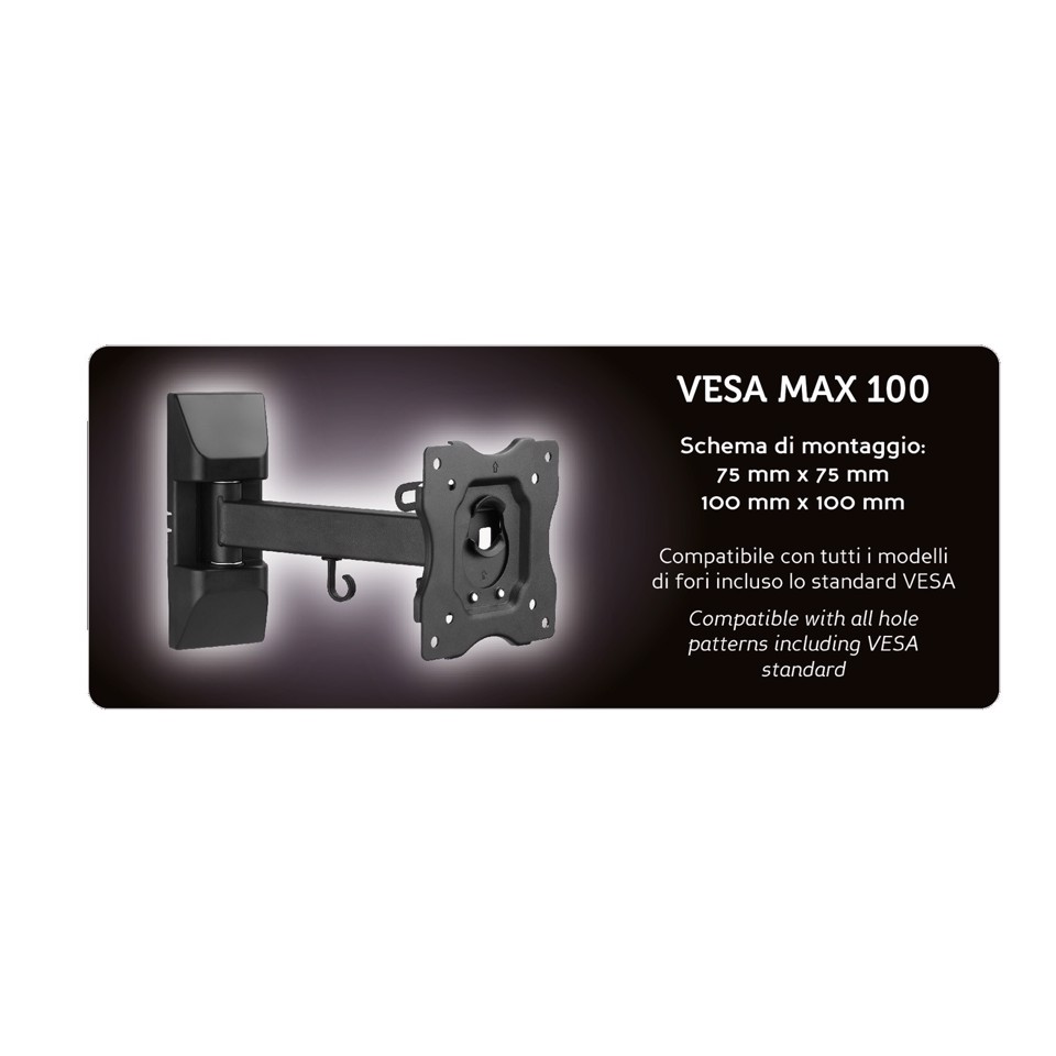 XD Enjoy XDCIM11S Supporto TV a parete 71,1 cm (28") Nero