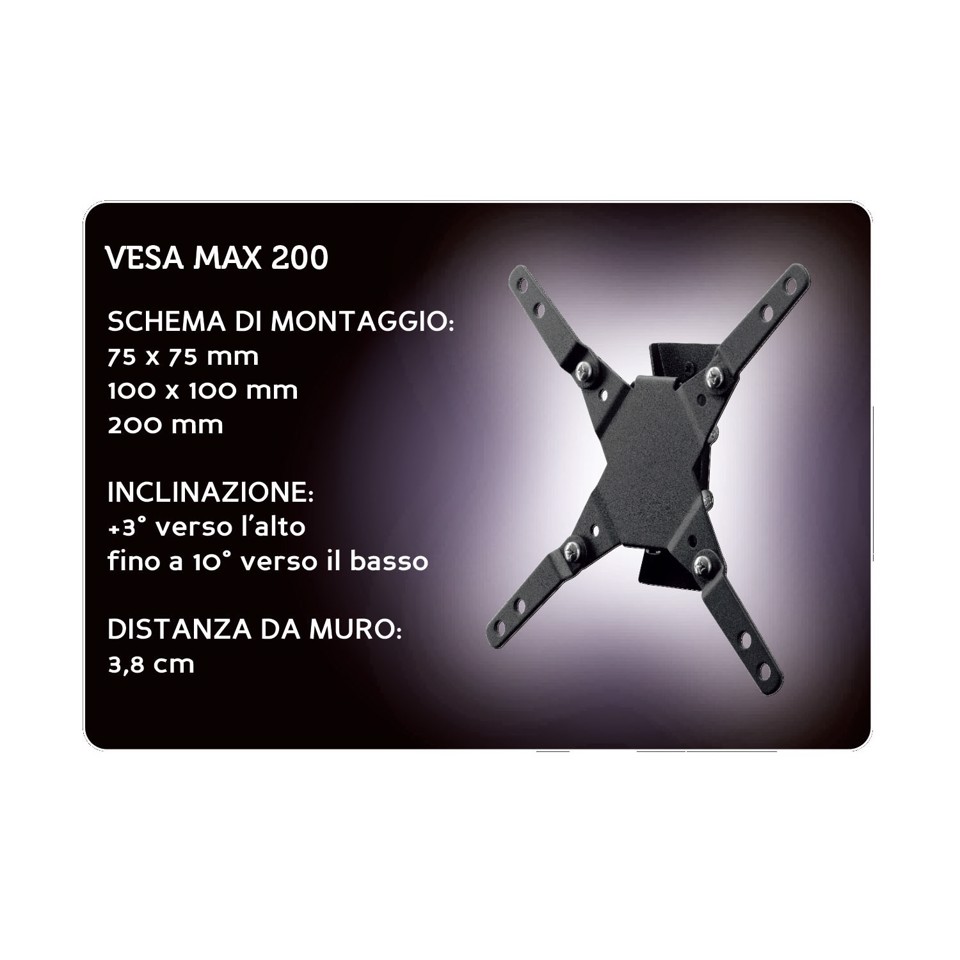 XD Enjoy XDCIM20T Supporto TV a parete 94 cm (37") Nero