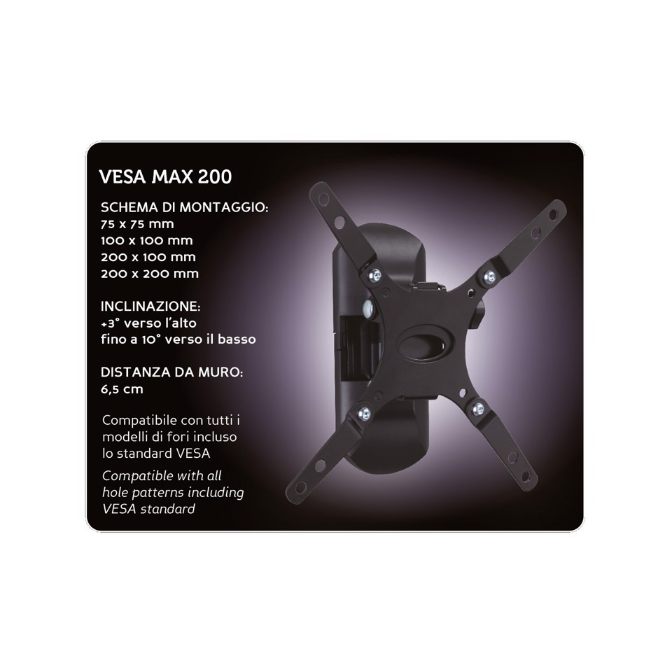 XD Enjoy XDCIM2343T Supporto TV a parete 101,6 cm (40") Nero