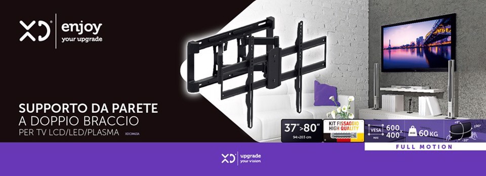 XD Enjoy XDCIM63A Supporto TV a parete 2,03 m (80") Nero