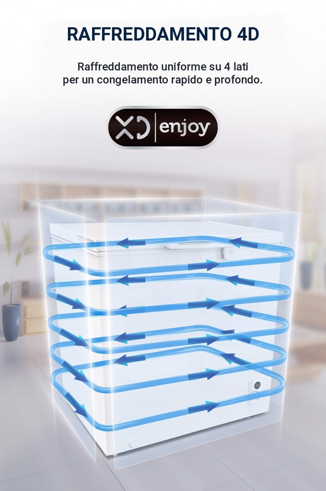 XD Enjoy XDCOMF201D congelatore Congelatore a pozzo Libera installazione 199 L Bianco