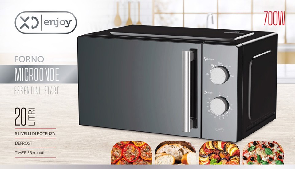 XD Enjoy XDDWMX55M forno a microonde Nero Solo microonde Superficie piana 20 L 700 W