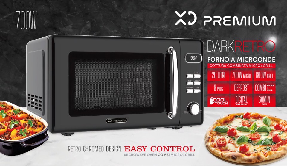 XD Premium XDDWUX20BK forno a microonde Nero Microonde combinato Superficie piana 20 L 700 W