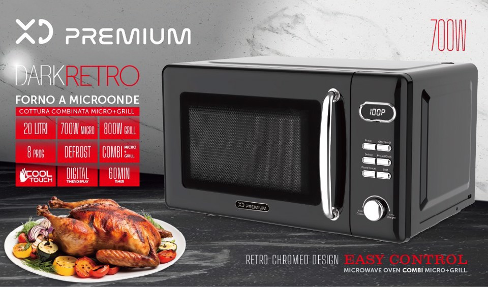 XD Enjoy XDDWUX20BK forno a microonde Nero Microonde con grill Superficie piana 20 L 700 W