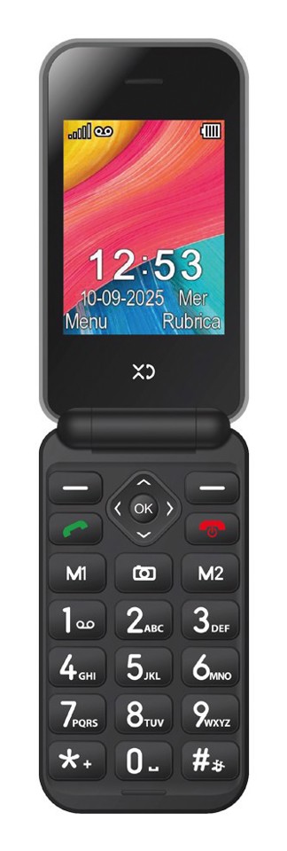 XD Enjoy XDEZF08SI cellulare 7,11 cm (2.8") Nero, Argento Telefono per anziani