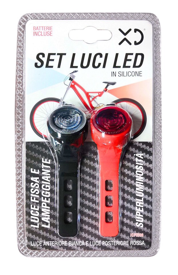 XD Enjoy XDFE586 Set luci LED in silicone per bicicletta