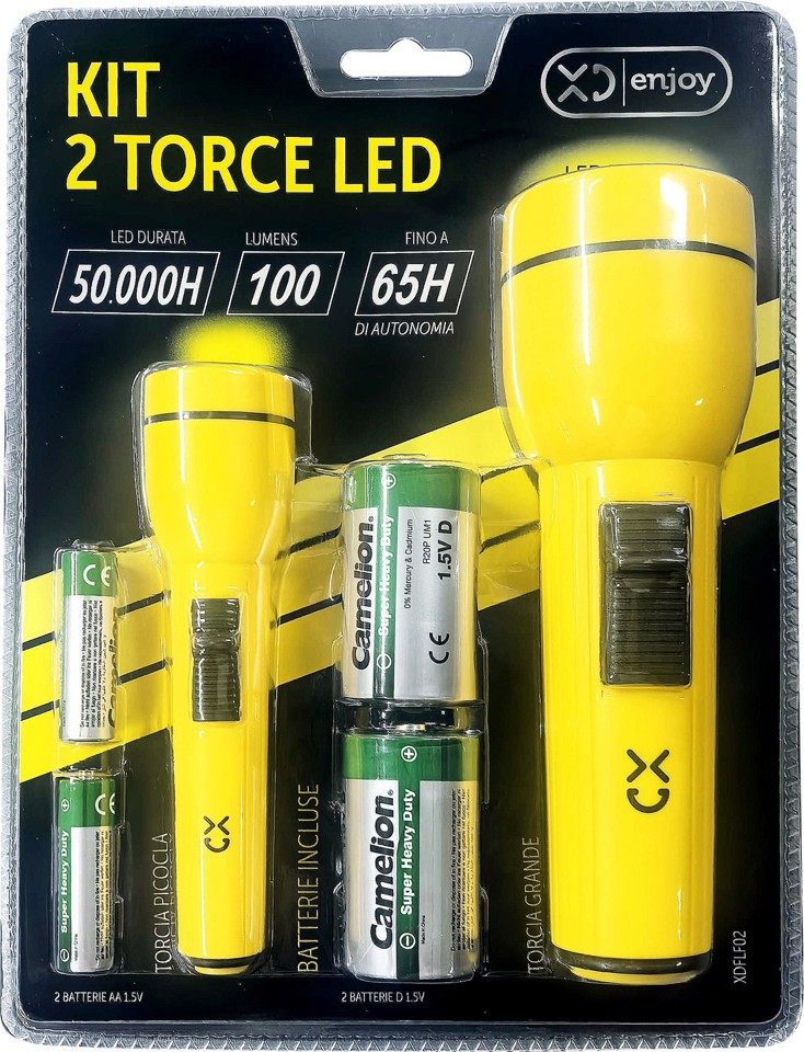 XD Enjoy XDFLF02 torcia Giallo Torcia a mano LED