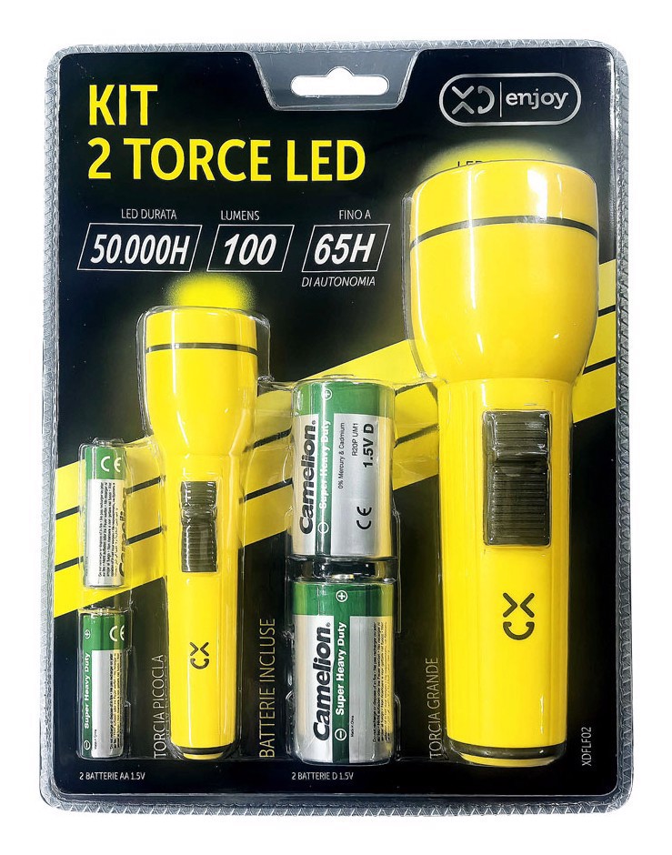 XD Enjoy XDFLF02 torcia Giallo Torcia a mano LED