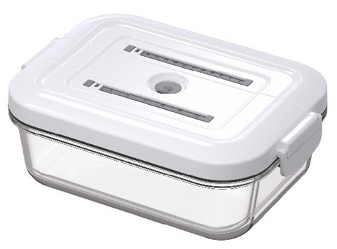 Freshlocker XDFLVC150 recipiente per cibo Rettangolare Contenitore 1,5 L Trasparente, Bianco 1 pz