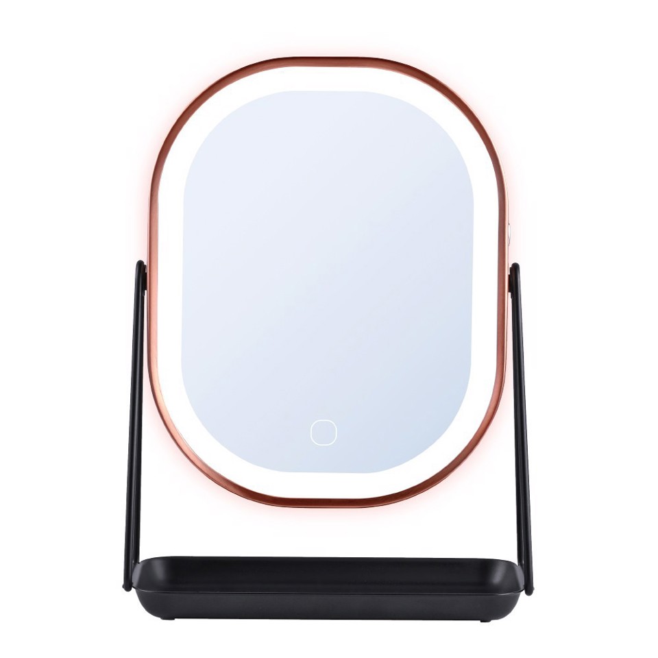 XD Enjoy XDGF1211 specchietto per trucco Libera installazione Ovale Rose Gold, Nero