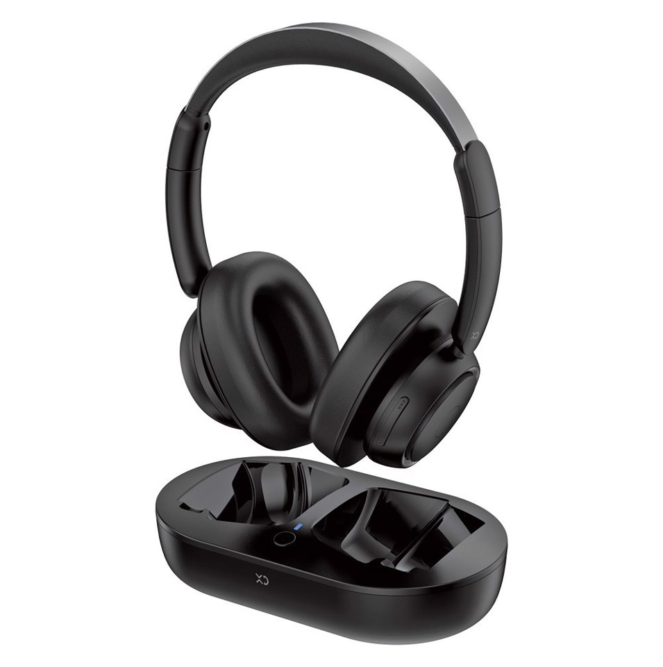 XD Enjoy XDGTK2 cuffia e auricolare Wireless Portatile TV Bluetooth Base di ricarica Nero