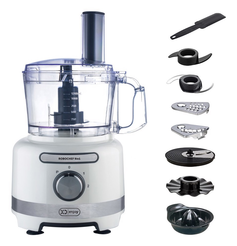 XD Enjoy XDHKFP120 robot da cucina 1000 W 1,2 L Trasparente, Bianco