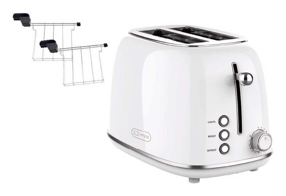 XD Enjoy XDHL330WHT tostapane 6 2 fetta/e 685 W Argento, Bianco