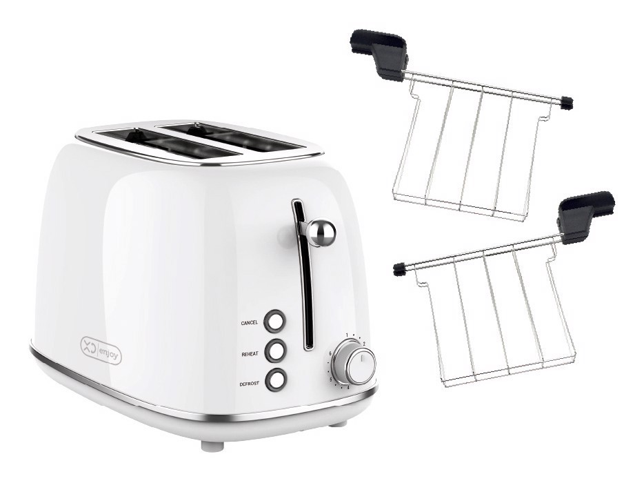 XD Enjoy XDHL330WHT tostapane 6 2 fetta/e 685 W Argento, Bianco