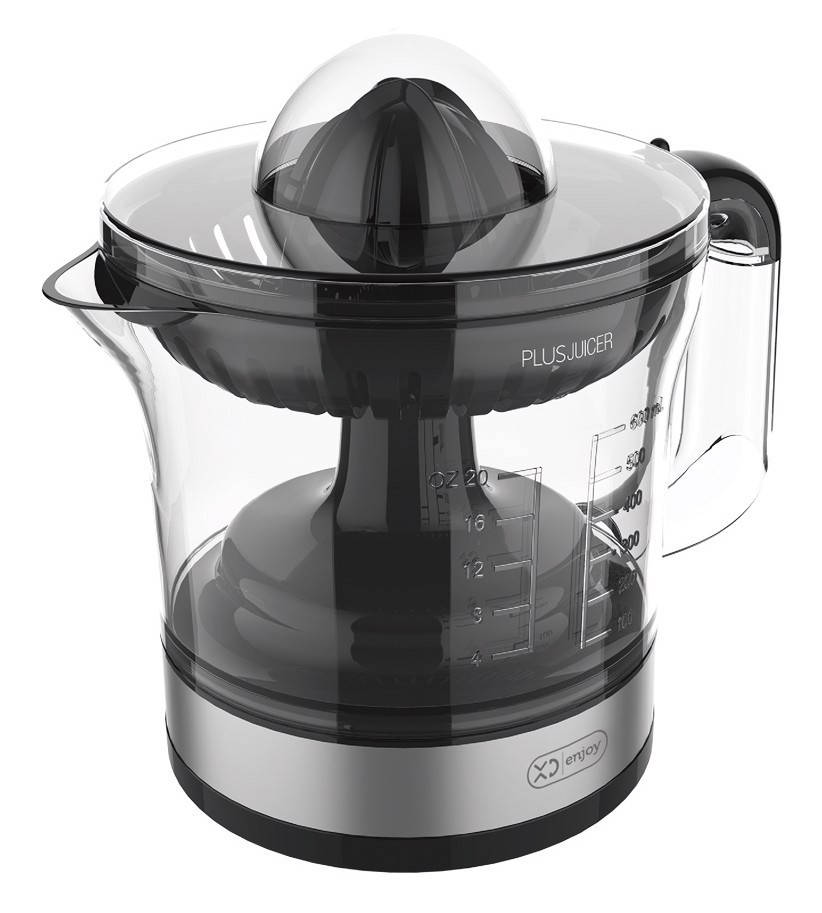 XD Enjoy XDHR866 spremiagrumi elettrico 0,6 L 30 W Nero, Acciaio inox, Trasparente