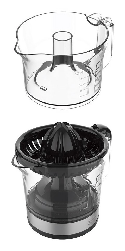 XD Enjoy XDHR866 spremiagrumi elettrico 0,6 L 30 W Nero, Acciaio inox, Trasparente