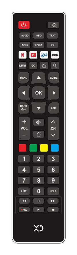 XD Enjoy XDHY1610 telecomando TV Pulsanti