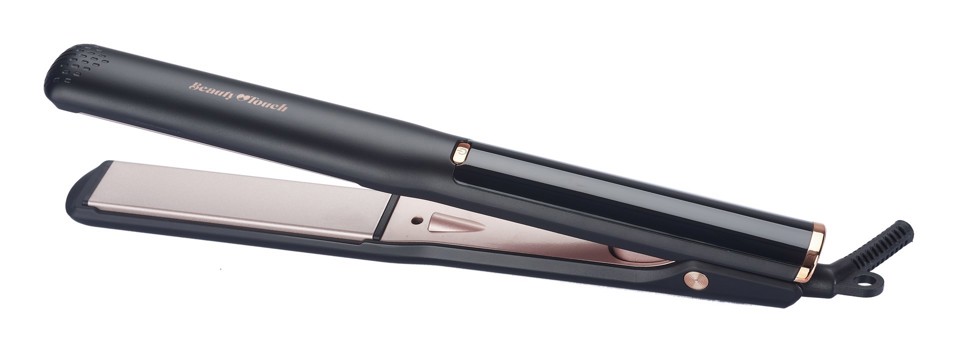 BeautyTouch XDJX2057 messa in piega Piastra per capelli Caldo Nero, Oro 55 W 2 m