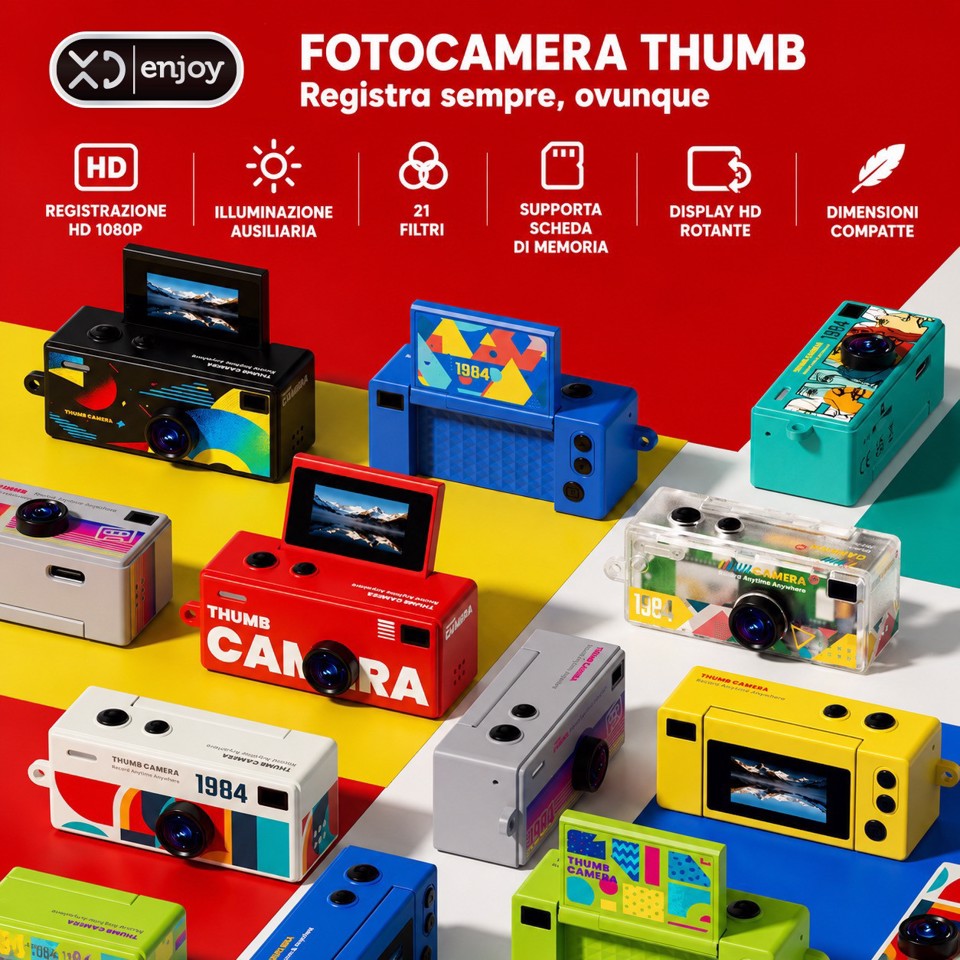 XD Enjoy XDKK94 fotocamera digitale Fotocamera compatta 3 MP CMOS 2560 x 1440 Pixel