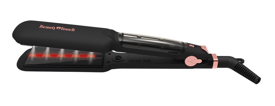 XD Enjoy XDKR090 messa in piega Piastra per capelli Vapore Nero, Rosa 185 W 2,5 m