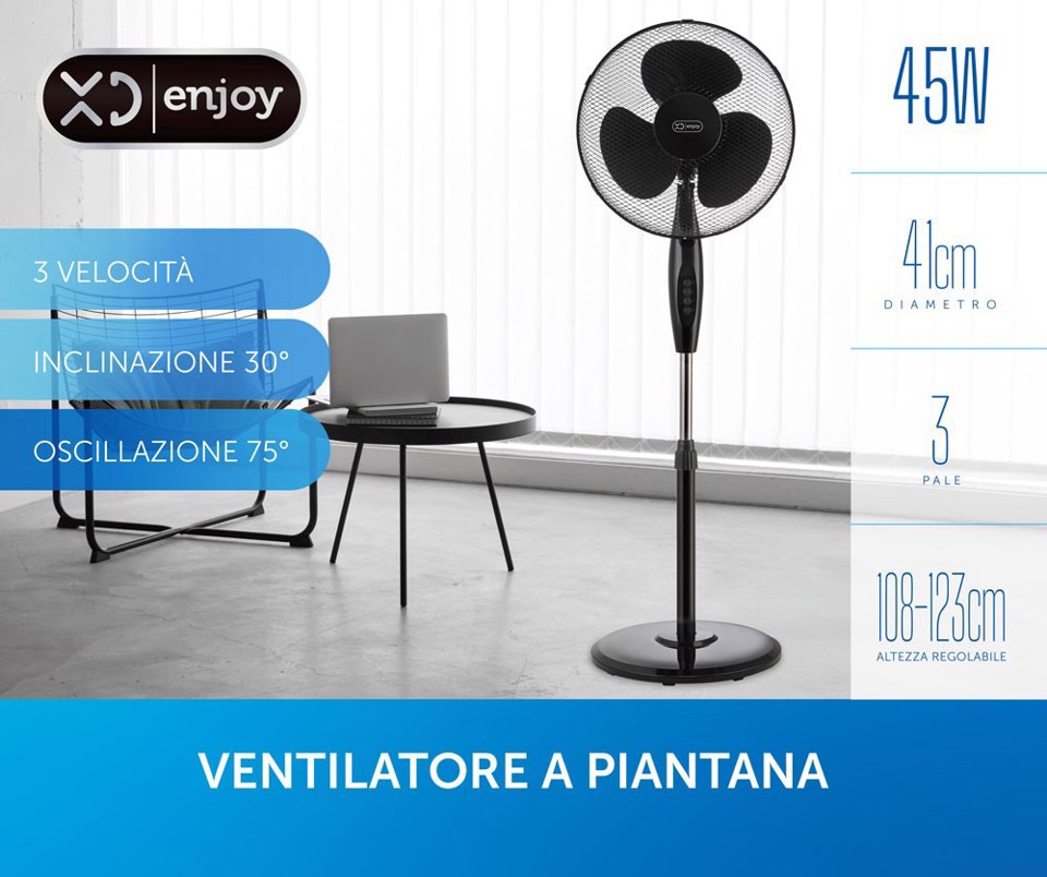 XD Enjoy XDKYST16BRB ventilatore Nero