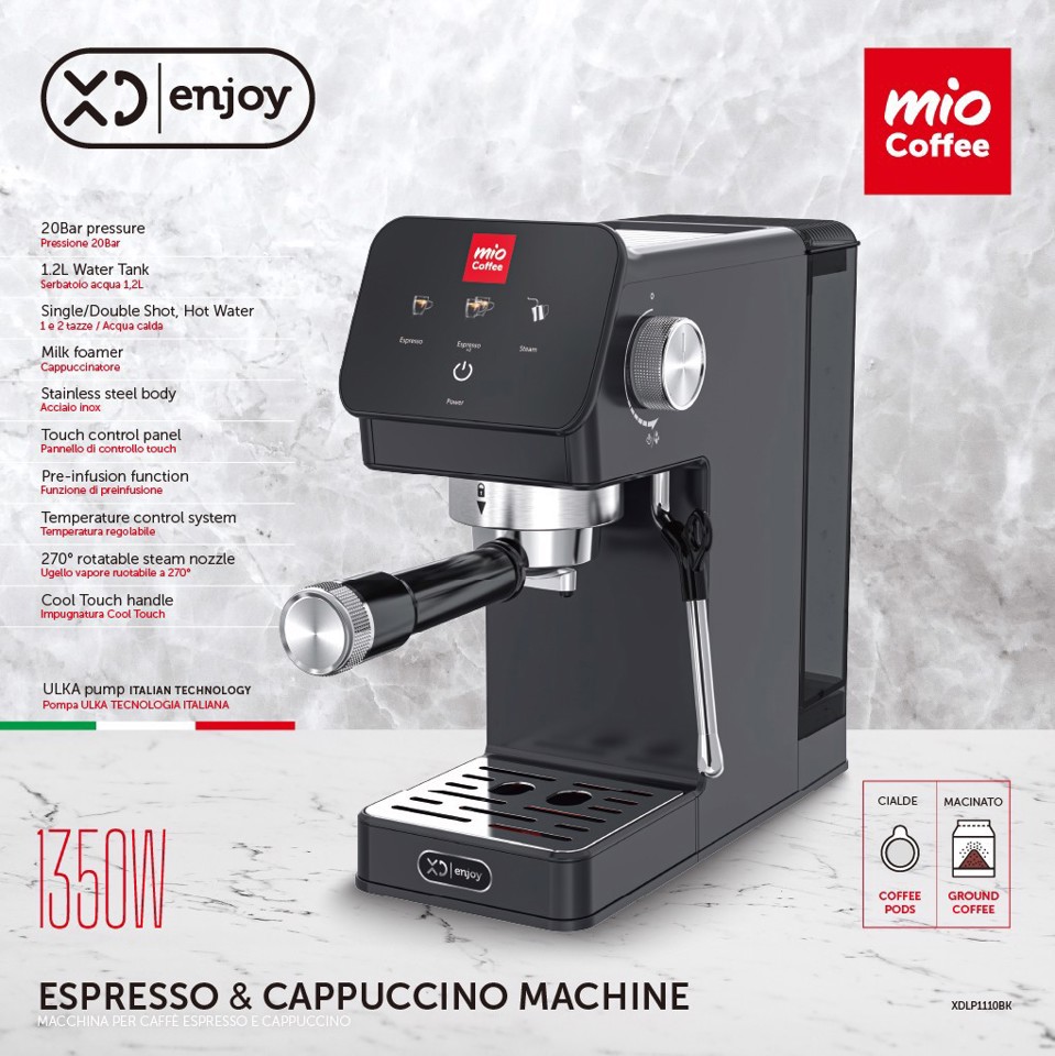 XD Enjoy XDLP1110BK macchina per caffè Automatica/Manuale Macchina per espresso 1,2 L