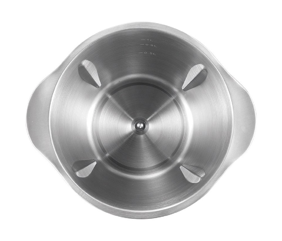 XD Premium XDLP5440 tritaverdure elettrico 1,2 L 600 W Nero, Acciaio inox, Trasparente