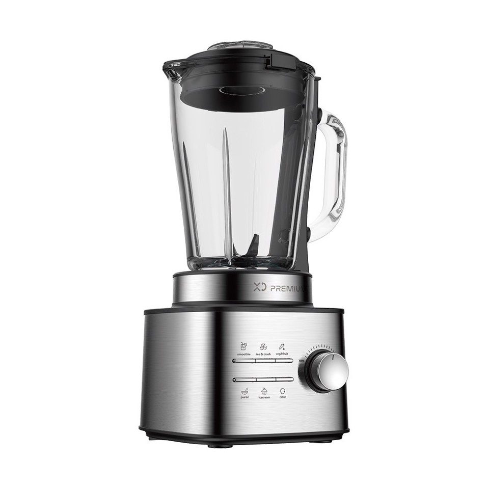 XD Premium XDLP8110 frullatore 1,5 L Frullatore da tavolo 1500 W Nero, Acciaio inox, Trasparente