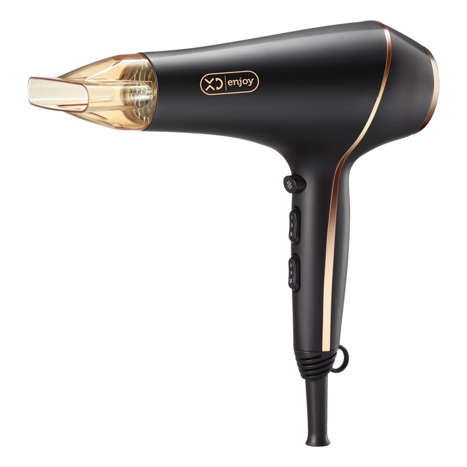 XD Enjoy XDMJ816 asciuga capelli 2000 W Nero, Oro