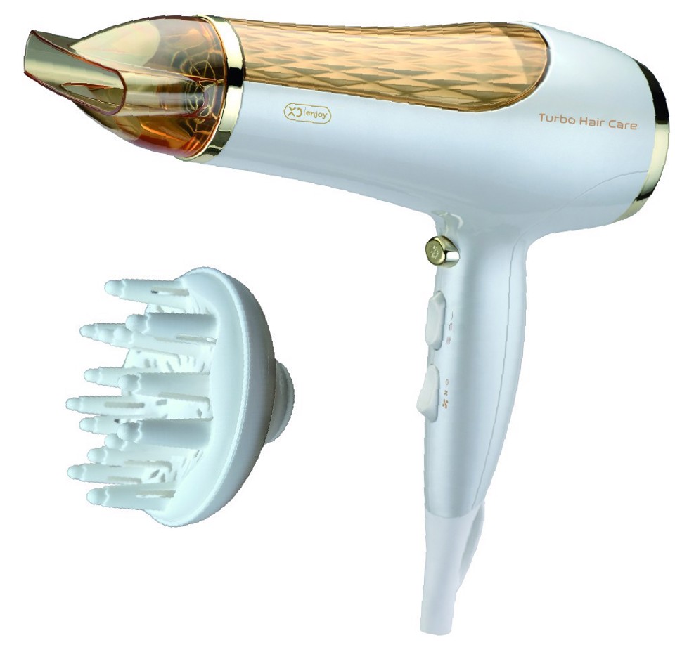 XD Enjoy XDMJ833 asciuga capelli 2200 W Oro, Bianco