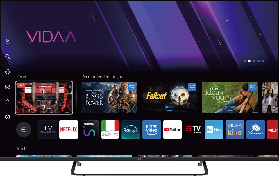 XD Enjoy XDP55VQU1ESAT TV 139,7 cm (55") 4K Ultra HD Smart TV Wi-Fi Nero 250 cd/m²