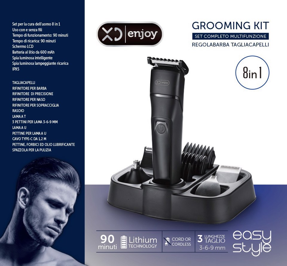 XD Enjoy XDPR895 rasoio elettrico / regolabarba / tagliabasette Nero
