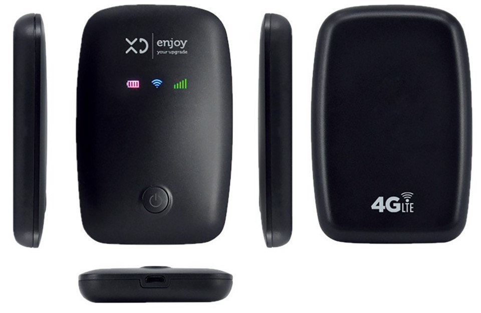 XD Enjoy XDSAPM3 router wireless Banda singola (2.4 GHz) 4G Nero