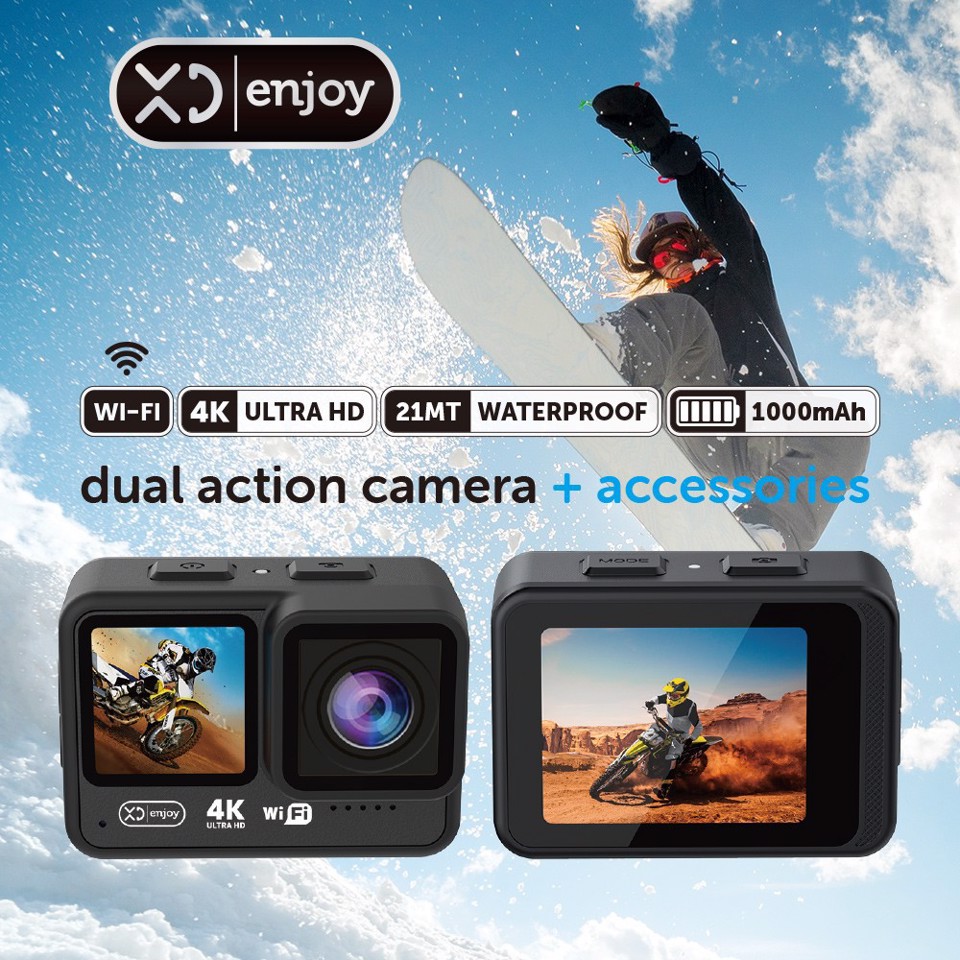 XD Enjoy XDSPRAC11B fotocamera per sport d'azione 20 MP 4K Ultra HD Wi-Fi 114 g