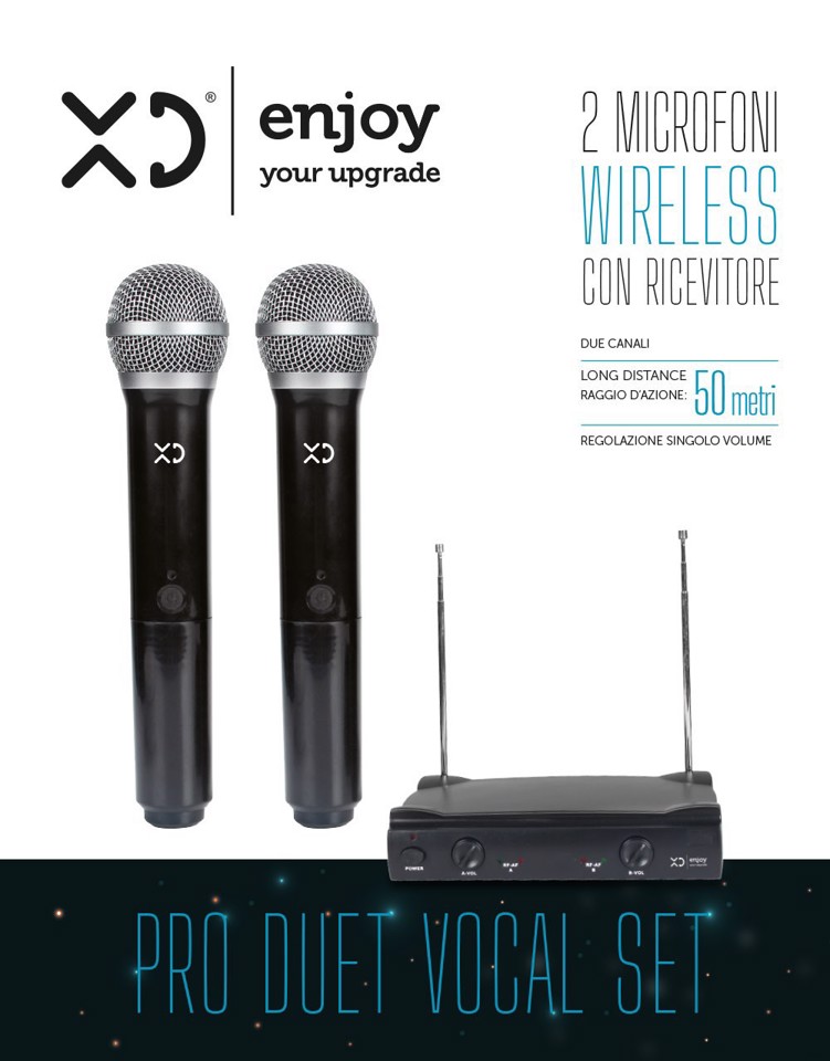 XD Enjoy XDUM666 microfono Nero Microfono per palco/spettacolo