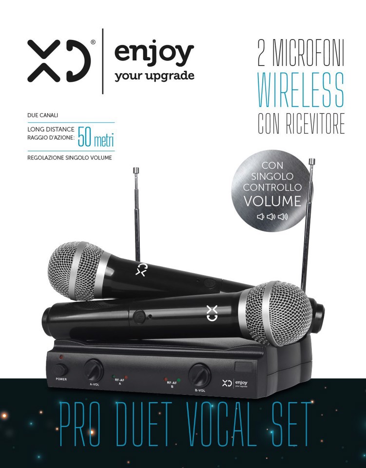 XD Enjoy XDUM666 microfono Nero Microfono per palco/spettacolo
