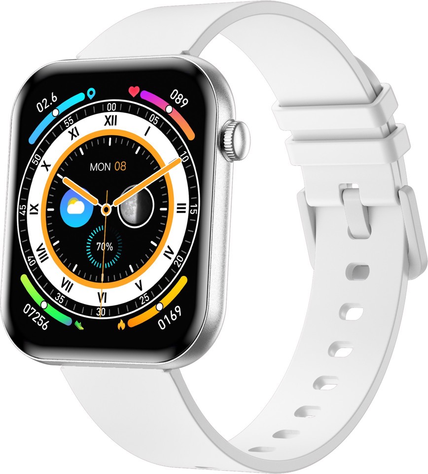 XD Enjoy XDVLD59SIL smartwatch e orologio sportivo 4,7 cm (1.85") AMOLED Digitale 390 x 450 Pixel Bianco