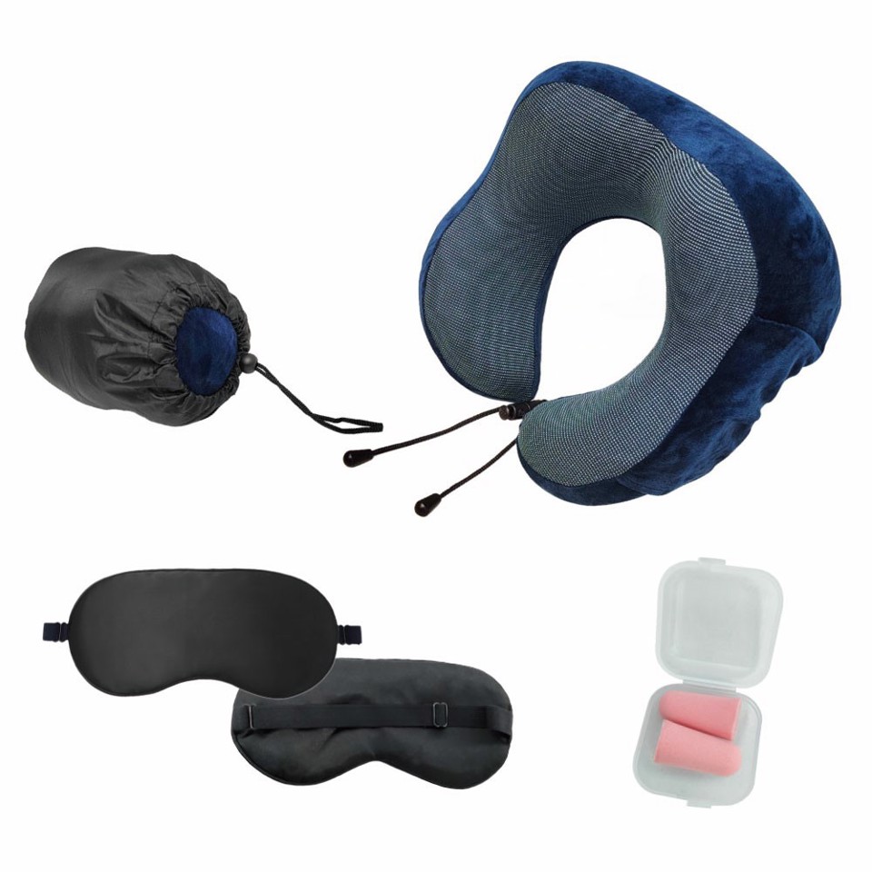 XD Enjoy XDWW999 cuscino da viaggio Gonfiabile Blu, Grigio