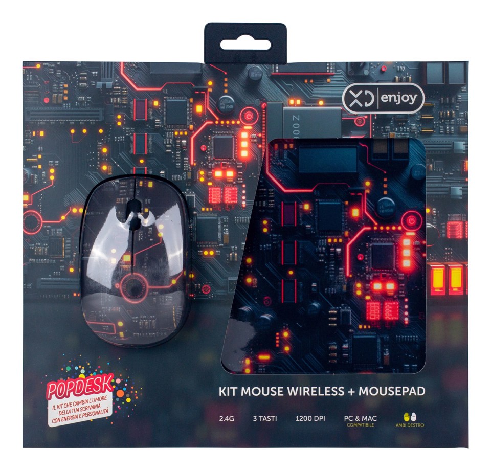 XD Enjoy XDYM0011 mouse Universale Mano destra RF Wireless 1200 DPI