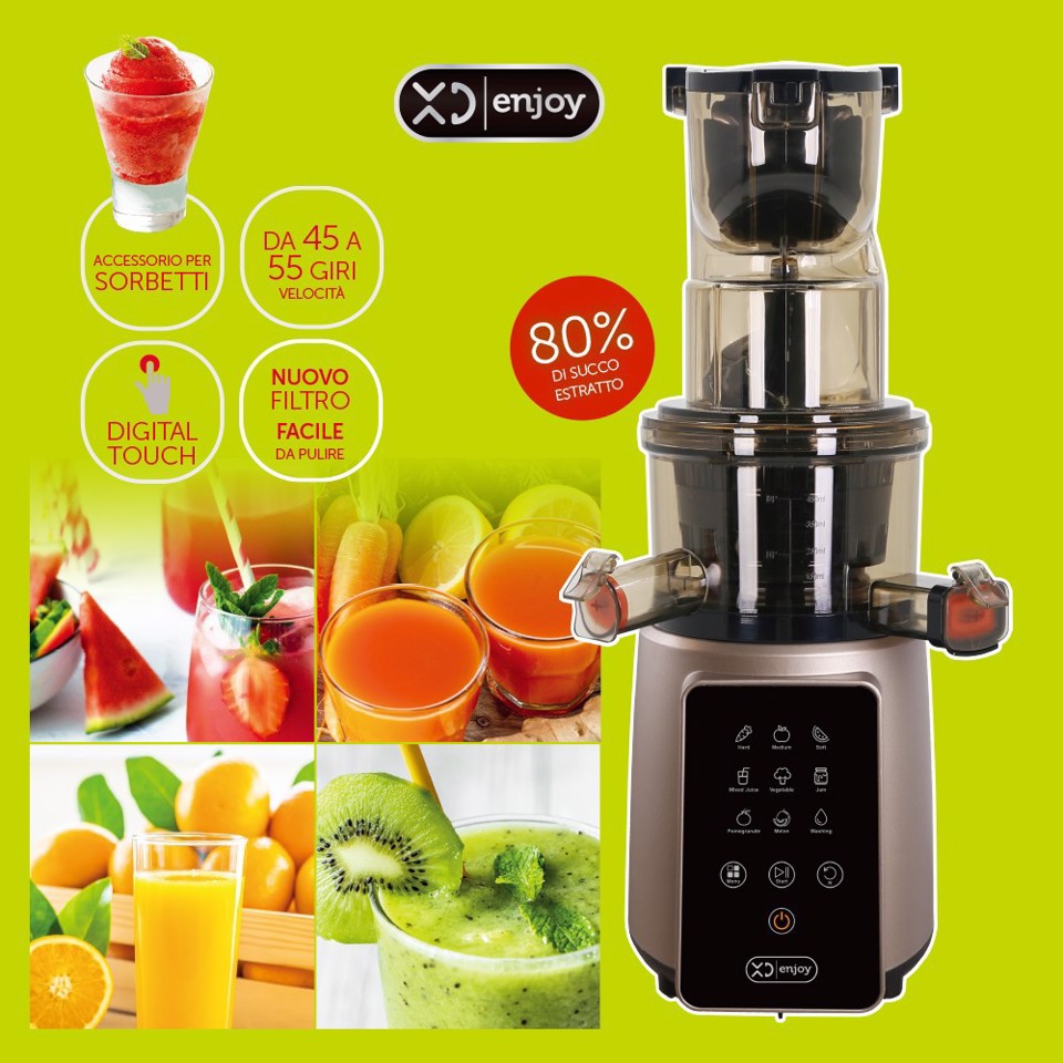 XD Enjoy XDZZ823COF spremiagrumi Estrattore di succo 200 W Champagne, Nero