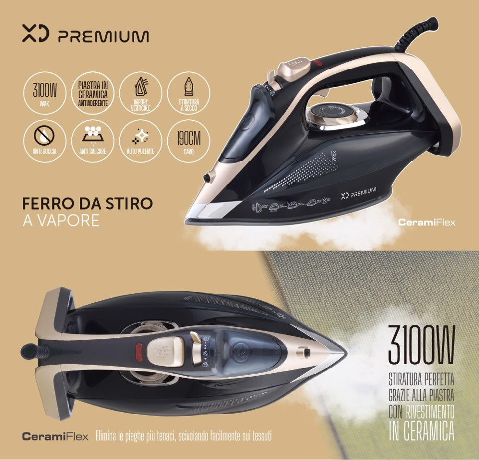 XD Premium Ferro da Stiro 3100W