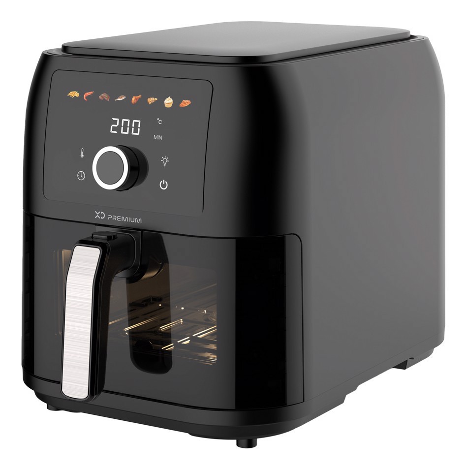 XD Premium Friggitrice Ad Aria 8 Litri Con Finestra Integrata
