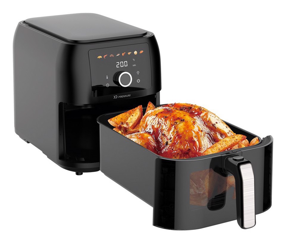 XD Premium Friggitrice Ad Aria 8 Litri Con Finestra Integrata